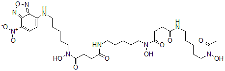 CAS 登录号：137756-28-6， N'-[5-[[4-[5-(乙酰基-羟基氨基)戊基氨基]-4-氧代丁酰基]-羟基氨基]戊基]-N-羟基-N-[5-[(4-硝基-2,1,3-苯并恶二唑-7-基)氨基]戊基]丁二酰胺