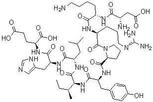 CAS 登录号：137915-11-8， N-(N-(N-(N-(N-(1-(N2-(N2-L-alpha-天冬氨酰-L-赖氨酰)-L-精氨酰)-L-脯氨酰)-L-酪氨酰)-L-异亮氨酰)-L-亮氨酰)-L-组氨酰)-L-谷氨酸