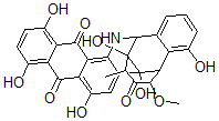 CAS#: 138370-12-4, (8R-(8alpha,9beta,14beta,17S*,18R*))-8,9,14,15-Tetrahydro-1,4,6,8,10,17-Hexahydroxy-20-Methoxy-18-Methyl-9,8,14-(1)Butanyl(4)Ylideneanthra(1,2-b)Benz(f)Azocine-5,16,19-Trione