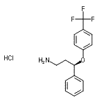 CAS 登录号：138614-32-1， (3R)-3-苯基-3-[4-(三氟甲基)苯氧基]-1-丙胺盐酸盐(1:1)