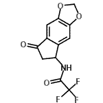 CAS 登录号：138621-69-9， 2,2,2-三氟-N-(7-氧代-6,7-二氢-5H-茚并[5,6-d][1,3]二氧杂环戊烯-5-基)乙酰胺