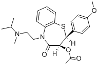CAS 登录号：138778-28-6， [(2S,3S)-2-(4-甲氧基苯基)-5-[2-(甲基-丙-2-基氨基)乙基]-4-氧代-2,3-二氢-1,5-苯并硫氮杂卓-3-基]乙酸酯