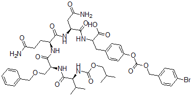 CAS 登录号：138865-76-6， 叔丁基氧羰基-缬氨酰-苄基丝氨酰-谷氨酰胺酰-天冬氨酰胺酰-(溴苄氧羰基)酪氨酸