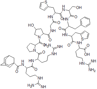 CAS 登录号：138866-14-5， (N-金刚烷乙酰基-D-精氨酰(0)-羟基脯氨酰(3)-噻吩基(5,8)-D-苯丙氨酰(7))血管舒缓激肽