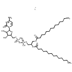 CAS 登录号：138879-82-0， 4-氨基-1-[5-O-[[[[2,3-二[(1-氧代十四烷基)氧基]丙氧基]羟基亚膦酰]氧基]羟基亚膦酰]呋喃戊糖基]-2(1H)-嘧啶酮钾盐(1:1)