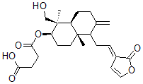 CAS 登录号：138898-71-2， 4-[[(1R,2R,4aS,8aS)-1-(羟基甲基)-1,4a-二甲基-6-亚甲基-5-[(2E)-2-(2-氧代呋喃-3-亚基)乙基]-3,4,5,7,8,8a-六氢-2H-萘-2-基]氧基]-4-氧代丁酸