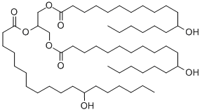 CAS 登录号:139-44-6, 12-羟基-十八烷酸 1,1',1''-(1,2,3-丙烷三基)酯