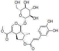 CAS#: 139051-14-2, Methyl (1R,4aR,6R,7S,7aR)-6-[(E)-3-(3,4-Dihydroxyphenyl)Prop-2-Enoyl]Oxy-7-Methyl-1-[(2S,3R,4S,5S,6R)-3,4,5-Trihydroxy-6-(Hydroxymethyl)Oxan-2-Yl]Oxy-1,4a,5,6,7,7a-Hexahydrocyclopenta[d]Pyran-4-Carboxylate
