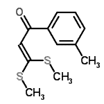 CAS 登录号：139057-16-2， 3,3-二(甲硫基)-1-(M-甲苯基)丙-2-烯-1-酮