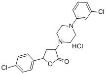 CAS#: 139084-83-6, 5-(4-Chlorophenyl)-3-[4-(3-Chlorophenyl)Piperazin-1-Yl]Oxolan-2-One Hydrochloride