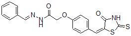 CAS#: 139298-28-5, 2-[4-[(E)-(4-Oxo-2-Sulfanylidene-1,3-Thiazolidin-5-Ylidene)Methyl]Phenoxy]-N-(Phenylmethylideneamino)Acetamide