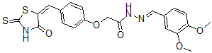 CAS 登录号：139298-32-1， N-[(3,4-二甲氧基苯基)亚甲基氨基]-2-[4-[(E)-(4-氧代-2-硫代-1,3-噻唑烷-5-亚基)甲基]苯氧基]乙酰胺