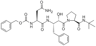 CAS#: 139694-65-8, Phenylmethyl N-[(2S)-4-Amino-1-[[(2S,3S)-4-[(2S)-2-(Tert-Butylcarbamoyl)Pyrrolidin-1-Yl]-3-Hydroxy-4-Oxo-1-Phenylbutan-2-Yl]Amino]-1,4-Dioxobutan-2-Yl]Carbamate