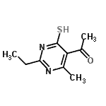CAS 登录号：13995-64-7， 1-(2-乙基-4-甲基-6-硫代-1,6-二氢-5-嘧啶基)乙酮