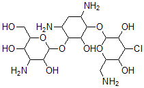 CAS 登录号：139978-80-6， 4-氨基-2-[4,6-二氨基-3-[6-(氨基甲基)-4-氯-3,5-二羟基四氢吡喃-2-基]氧基-2-羟基环己基]氧基-6-(羟基甲基)四氢吡喃-3,5-二醇