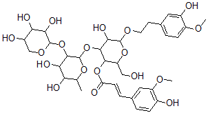 CAS#: 140147-67-7, beta-(3-Hydroxy-4-methoxyphenyl)-ethyl-O-alpha-L-arabinopyranosyl-(1-2)-alpha-L-rhamnopyranosyl-(1-3)-4-O-feruloyl-beta-D-glycopyranoside