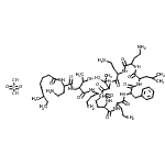 CAS 登录号：1404-26-8， N-[4-氨基-1-({1-[(4-氨基-1-氧代-1-{[6,9,18-三(2-氨基乙基)-15-苄基-3-(1-羟基乙基)-12-异丁基-2,5,8,11,14,17,20-七氧代-1,4,7,10,13,16,19-七氮杂环二十三烷-21-基]氨基}-2-丁烷基)氨基]-3-羟基-1-氧代-2-丁烷基}氨基)-1-氧代-2-丁烷基]-6-甲基辛烷酰胺硫酸盐(1:1)