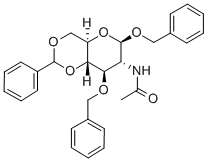 CAS 登录号：14040-20-1， 苄基 2-(乙酰氨基)-2-脱氧-3-O-(苯基甲基)-4,6-O-(苯基亚甲基)-beta-D-吡喃葡萄糖苷