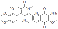 CAS#: 140458-70-4, 7-Amino-2-[3-Dimethylamino-1,5-Dimethyl-6-Oxo-4-(2,3,4-Trimethoxyphenyl)Pyridin-2-Yl]-6-Methoxyquinoline-5,8-Dione