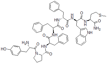 CAS 登录号：140716-14-9， 酪氨酰-脯氨酰-苯丙氨酰-苯丙氨酰-苯丙氨酰-色氨酰-蛋氨酰胺