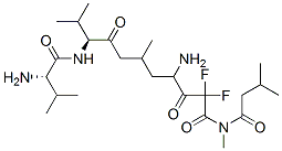 CAS 登录号：140873-67-2， (4S)-2,2-二氟-N,6-二甲基-4-[[(2S)-3-甲基-1-[[(2S)-3-甲基-2-(3-甲基丁酰基氨基)丁酰基]氨基]-1-氧代丁烷-2-基]氨基]-3-氧代庚酰胺