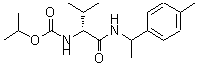 CAS 登录号：140923-17-7， N-[(1R)-2-甲基-1-[1-(对甲苯基)乙基氨基甲酰]丙基]氨基甲酸异丙酯