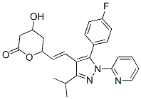 CAS 登录号：141117-01-3， 6-[(E)-2-[5-(4-氟苯基)-3-丙-2-基-1-吡啶-2-基吡唑-4-基]乙烯基]-4-羟基四氢吡喃-2-酮