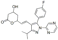 CAS 登录号：141117-03-5， (4R,6S)-6-[(E)-2-[5-(4-氟苯基)-3-丙-2-基-1-吡嗪-2-基吡唑-4-基]乙烯基]-4-羟基四氢吡喃-2-酮