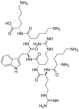 CAS 登录号：141363-41-9， 赖氨酰-精氨酰-精氨酰色氨酰-赖氨酰-赖氨酸