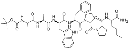 CAS#: 141663-86-7, N-[(1,1-Dimethylethoxy)Carbonyl]-L-Alanyl-L-Alanyl-D-Tryptophyl-L-Phenylalanyl-D-Prolyl-L-Prolyl-L-Norleucinamide