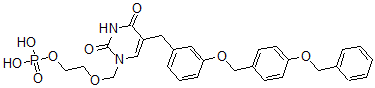 CAS 登录号：141673-56-5， 2-[[2,4-二氧代-5-[[3-[[4-(苯基甲氧基)苯基]甲氧基]苯基]甲基]嘧啶-1-基]甲氧基]乙基磷酸二氢酯