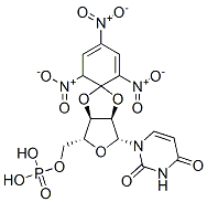 CAS 登录号：141802-28-0， [(3aR,4R,6R,6aR)-4-(2,4-二氧代嘧啶-1-基)-1',3',5'-三硝基螺[3a,4,6,6a-四氢呋喃并[3,4-d][1,3]二氧杂环戊烯-2,6'-环己-1,3-二烯]-6-基]磷酸二氢甲酯