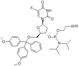 CAS#: 142246-63-7, 5'-O-[Bis(4-Methoxyphenyl)Phenylmethyl]-2'-Deoxy-5-Fluoro-Uridine 3'-[2-Cyanoethylbis(1-Methylethyl)Phosphoramidite]