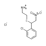 CAS 登录号：1432-75-3， 2-{[1-(2-氯苯基)-2-硝基乙基]硫基}乙胺盐酸盐(1:1)