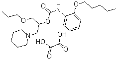 CAS 登录号：143503-36-0， O-(戊氧基)-苯胺基甲酸 1-(哌啶甲基)-2-丙氧乙基酯草酸盐