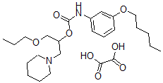 CAS 登录号：143503-40-6， [1-(1-哌啶基)-3-丙氧基-丙-2-基]N-(3-戊氧基苯基)氨基甲酸酯草酸盐