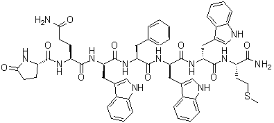 CAS 登录号：143675-79-0， 5-氧代-L-脯氨酰-L-谷氨酰胺酰-D-色氨酰-L-苯丙氨酰-D-色氨酰-D-色氨酰-L-蛋氨酰胺