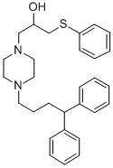CAS 登录号：143760-04-7， 1-[4-[4,4-二(苯基)丁基]哌嗪-1-基]-3-苯硫基丙-2-醇