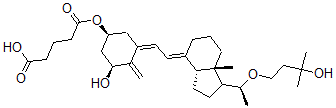CAS#: 143773-34-6, 5-[(1S,3E,5S)-3-[(2E)-2-[(3aR,7aR)-1-[(1S)-1-(3-Hydroxy-3-Methylbutoxy)Ethyl]-7alpha-Methyl-2,3,3A,5,6,7-Hexahydro-1H-Inden-4-Ylidene]Ethylidene]-5-Hydroxy-4-Methylidenecyclohexyl]Oxy-5-Oxopentanoic Acid