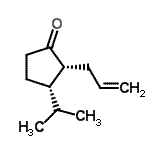 CAS 登录号：144027-04-3， (2R,3S)-2-烯丙基-3-异丙基环戊酮