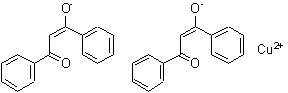 CAS 登录号：14405-48-2， 二[(1E)-3-氧代-1,3-二苯基-1-丙烯-1-醇]铜(2+)