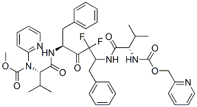 CAS 登录号：144162-27-6， 吡啶-2-基甲基N-[(2S)-1-[[(2S,5S)-3,3-二氟-5-[[(2S)-3-甲基-2-(吡啶-2-基甲氧羰基氨基)丁酰基]氨基]-4-氧代-1,6-二(苯基)己烷-2-基]氨基]-3-甲基-1-氧代丁烷-2-基]氨基甲酸酯
