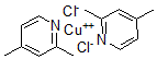 CAS 登录号：14434-99-2， 二(2,4-二甲基吡啶)二氯铜酸盐(II)