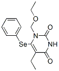 CAS 登录号：144433-06-7， 1-(乙氧基甲基)-5-乙基-6-苯基硒基嘧啶-2,4-二酮