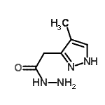 CAS 登录号：144677-15-6， 2-(4-甲基-1H-吡唑-3-基)乙酰肼