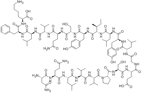 CAS#: 144796-72-5, L-Asparaginyl-L-Glutaminyl-L-Leucyl-L-Valyl-L-Valyl-L-Prolyl-L-Seryl-L-alpha-Glutamylglycyl-L-Leucyl-L-Tyrosyl-L-Leucyl-L-Isoleucyl-L-Tyrosyl-L-Seryl-L-Glutaminyl-L-Valyl-L-Leucyl-L-Phenylalanyl-L-Lysine