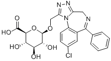 CAS#: 144964-58-9, (2S,3S,4S,5R,6R)-6-[(8-Chloro-6-Phenyl-4H-[1,2,4]Triazolo[4,5-a][1,4]Benzodiazepin-1-Yl)Methoxy]-3,4,5-Trihydroxyoxane-2-Carboxylic Acid