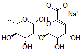 CAS 登录号：145039-76-5， (4S,5R,6S)-4,5-二羟基-6-[(2S,3R,4R,5R,6S)-2,4,5-三羟基-6-甲基四氢吡喃-3-基]氧基-5,6-二氢-4H-吡喃-2-羧酸钠
