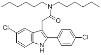 CAS#: 145040-29-5, 5-Chloro-2-(4-Chlorophenyl)-N,N-Dihexyl-1H-Indole-3-Acetamide