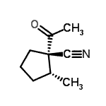 CAS 登录号：145106-91-8， (1S,2R)-1-乙酰基-2-甲基环戊烷甲腈